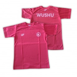 Polyester Damla Kumaş Wushu Tişörtü Kırmızı