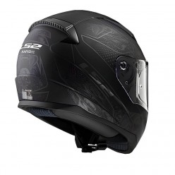 LS2 RAPID 2 CRYPT MAT SİYAH KAPALI KASK - XL