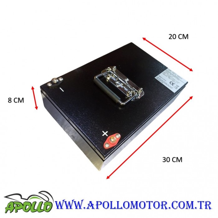 48 VOLT 15 AH LİTHİUM AKÜ ORTEC + ŞARJ ALETİ