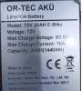 72 VOLT 20 AH LİTHİUM AKÜ ORTEC + ŞARJ ALETİ