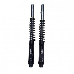 E-BİKE KASALI ÖN AMORTİSÖR TAKIMI - SİYAH KAMPANALI 76 CM / 43 MM
