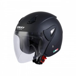 SWAY 733 YARIM KASK MAT SİYAH - M