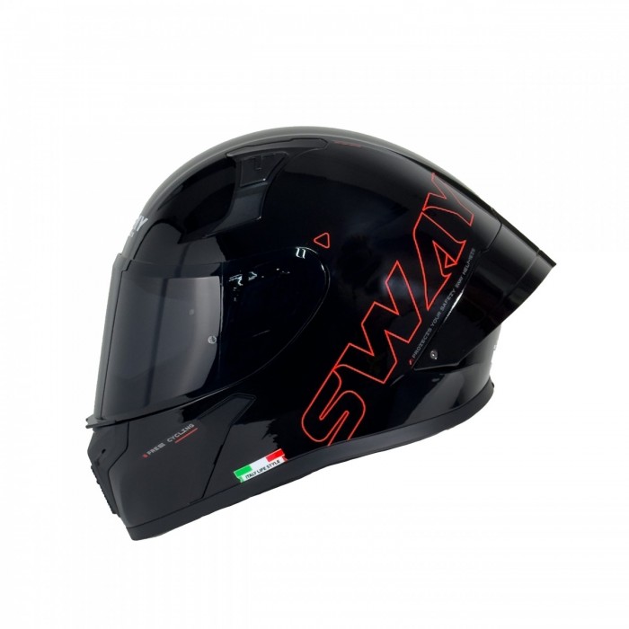 SWAY F 357 FULL FACE KASK - SİYAH - KIRMIZI - M