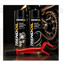 TRENDOİL ZİNCİR BAKIM SETİ (TEMİZLEME SPRAY 400 ML + ZİNCİR YAĞI 400 ML + FIRÇA)