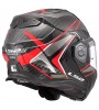 LS2 ADVANT X KARBON FUTURE II KIRMIZI KASK (180° dönebilen çene) - XL