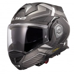 LS2 ADVANT X KARBON HORIZON MAT GÜMÜŞ-GRİ KASK (180° dönebilen çene) - L