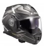 LS2 ADVANT X KARBON HORIZON MAT GÜMÜŞ-GRİ KASK (180° dönebilen çene) - XL
