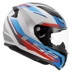 LS2 RAPID 2 HYPER BEYAZ - MAVİ - KIRMIZI KAPALI KASK - XL