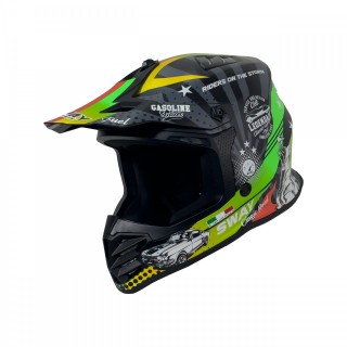 SWAY 618 ÇOCUK CROSS KASK GASOLINE - YEŞİL - GRİ - KIRMIZI - XL
