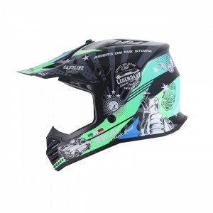 SWAY 618 ÇOCUK CROSS KASK GASOLINE - YEŞİL - GRİ - MAVİ - XL