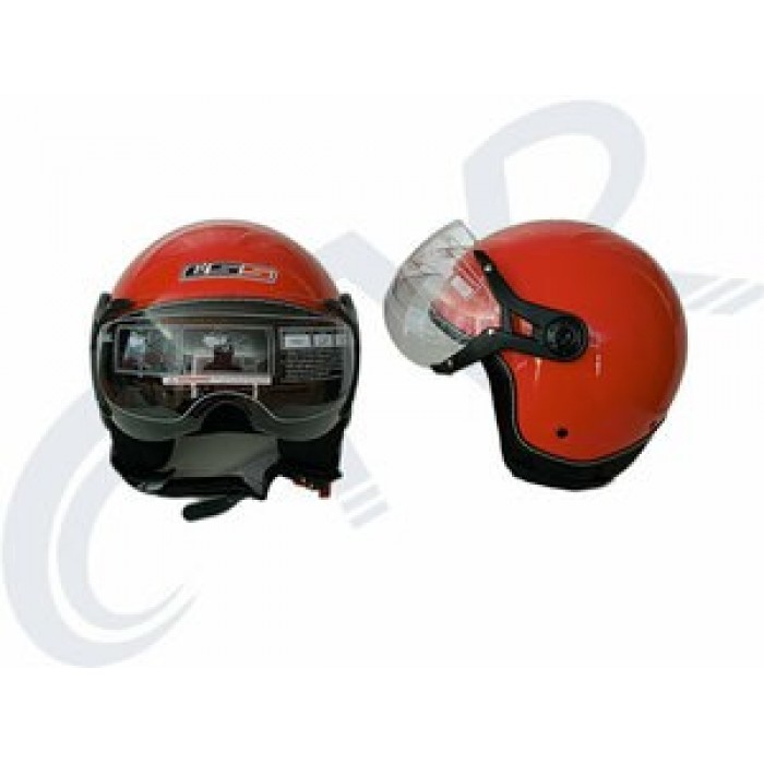 CTVR-201 AÇIK ÇENESİZ YARIM KASK - KIRMIZI - L