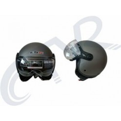 CTVR-201 AÇIK ÇENESİZ YARIM KASK - TİTANIYUM GRİ - L