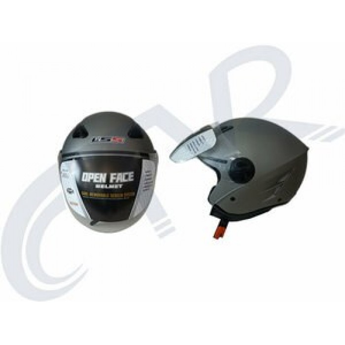 CTVR-202 AÇIK ÇENESİZ YARIM KASK - TİTANIYUM GRİ - M