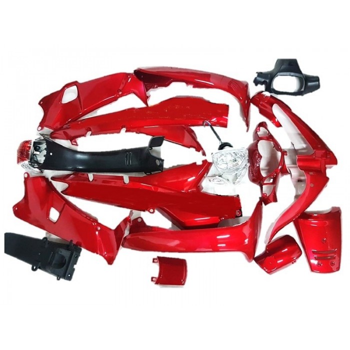 CUB 100 ÇELİK KAPORTA SETİ KIRMIZI ( FAR + STOP ) DAHİL