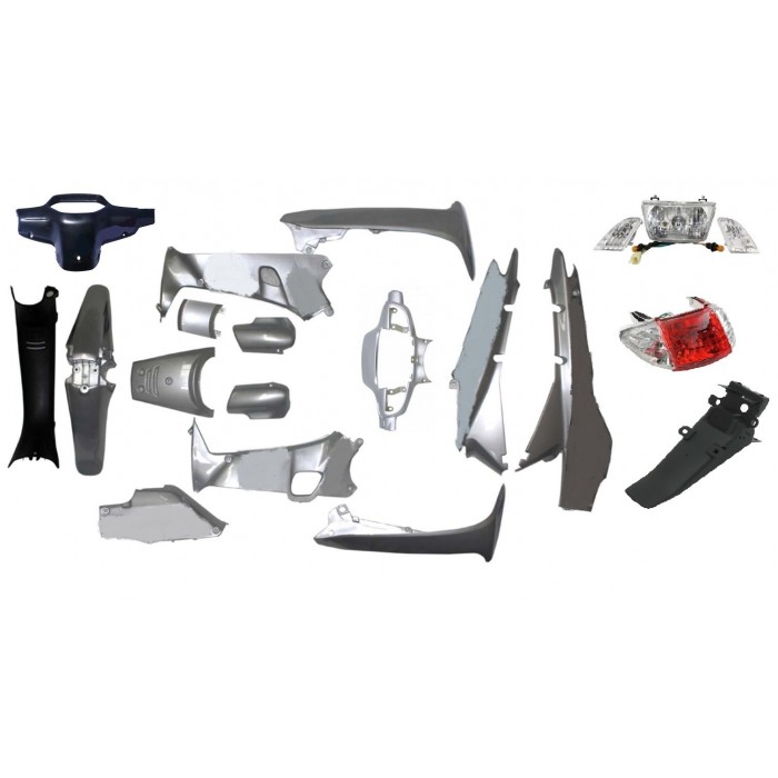 CUB LİFAN 110 KAPORTA SETİ GRİ FAR - STOP DAHİL