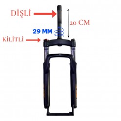 FAT BİKE 20 X 4.00 AMORTİSÖRLÜ MAŞA DİŞLİ - KİLİTLEMELİ