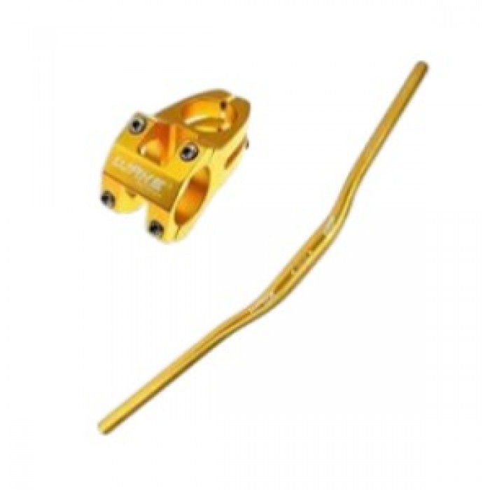 MTB SARI WAKE ALÜMİNYUM GİDON + GİDON BOĞAZ SETİ - 78 CM / 31.8 MM - DAİMOND