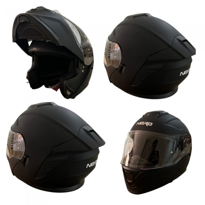 NERO KASK ÇENE AÇILIR 920 MAT SİYAH (L)