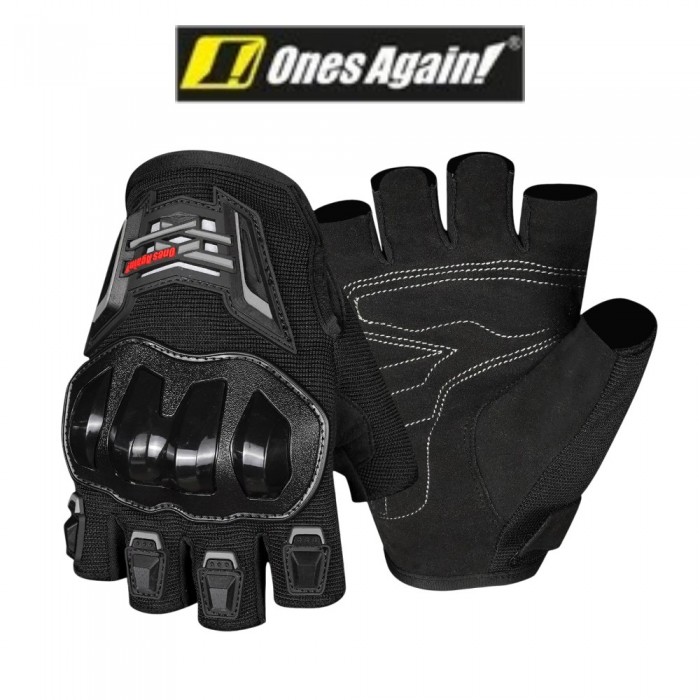 ONES AGAIN MG14D PARMAKSİZ ELDİVEN KORUMALI (CE BELGELİ / ONAYLI) - SİYAH /XXL BEDEN