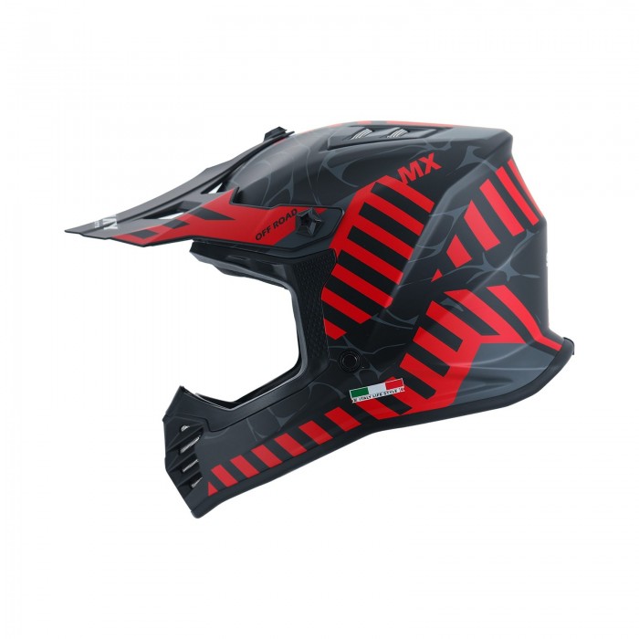 SWAY 618 ÇOCUK CROSS KASK ALERT SİYAH - KIRMIZI / XL BEDEN