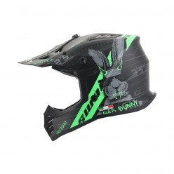 SWAY 618 ÇOCUK CROSS KASK BUNNY SİYAH - YEŞİL / L BEDEN