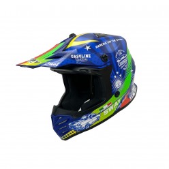 SWAY 618 ÇOCUK CROSS KASK GREED MAVİ - KIRMIZI / L BEDEN