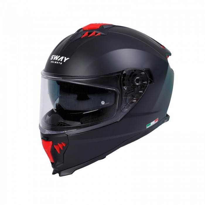 SWAY 865 GÜNEŞ GÖZLÜKLÜ KAPALI KASK - MAT SİYAH - M