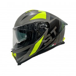 SWAY 865 GÜNEŞ GÖZLÜKLÜ KAPALI KASK - TİTANYUM SARI - L
