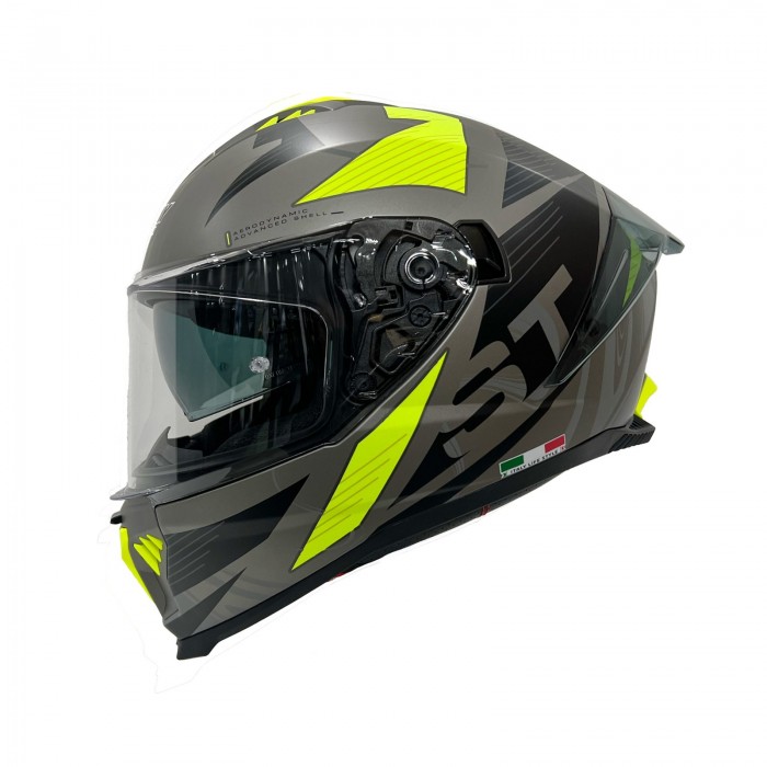 SWAY 865 GÜNEŞ GÖZLÜKLÜ KAPALI KASK - TİTANYUM SARI - L