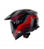 SWAY X65 CROSS KASK CAMLI GÜNEŞ VİZÖRLÜ BLOCK KIRMIZI - XXL BEDEN