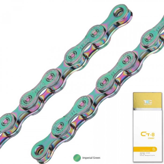 KMC TEC Renkli Zincir 8 Vites 116 Bakla – Imperial Green KMC TEC Renkli Zincir 8 Vites 116 Bakla – Imperial Green