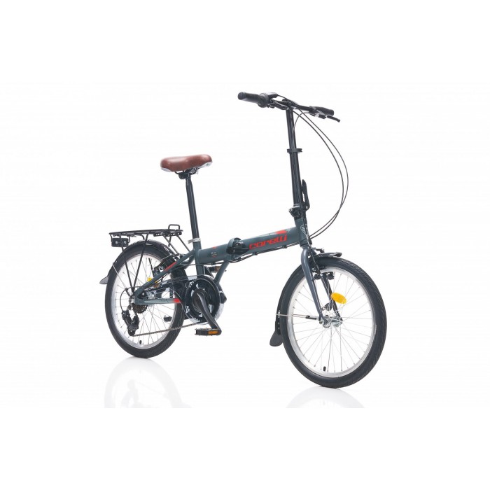 Corelli Simple Katlanır Bisiklet Gri Kırmızı