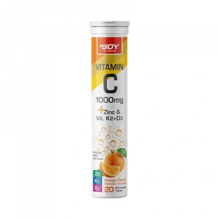 BİGJOY VİTAMİNS VİTAMİN C 1000 MG ZİNC&VİT K2+D3 EFERSAN 20 TABLET