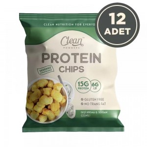 CLEAN POWDERS PROTEİN CHİPS 50 GR EKŞİ KREMA & SOĞAN ÇEŞNİLİ 12 ADET