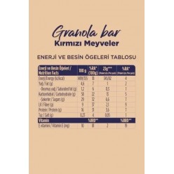KIRMIZI MEYVELİ GRANOLA BAR (23 g) x 12