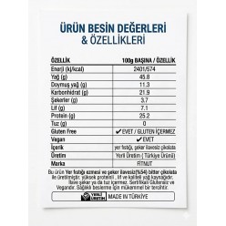 FİTNUT  ÇİKOLATALI ŞEKERSİZ %100 FISTIK EZMESİ 360 GR