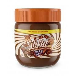 FİTNUT  ÇİKOLATALI ŞEKERSİZ %100 FISTIK EZMESİ 360 GR