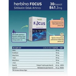 HERBİNA FOCUS SİTİKOLİN ODAK ARTTIRICI 30 KAPSÜL