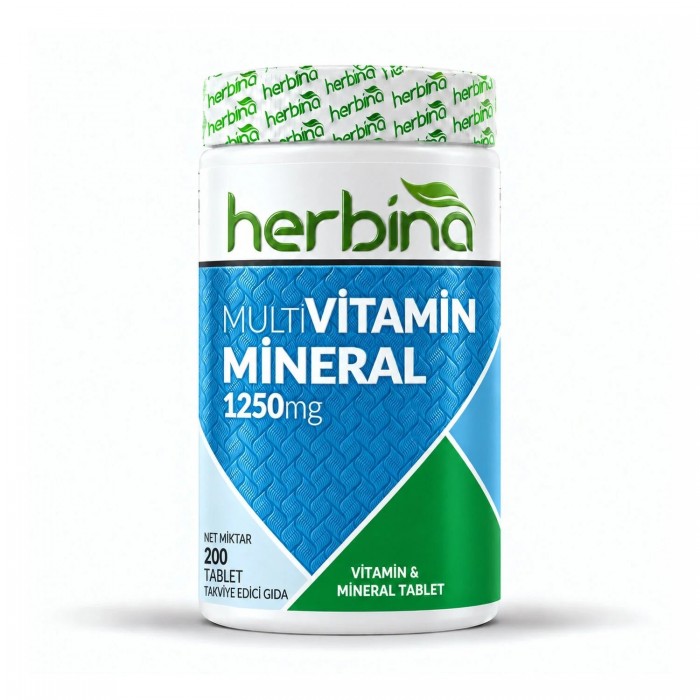 HERBİNA MULTİVİTAMİN MİNERAL 1250 MG 200 TABLET