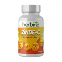 HERBİNA ZİNDE+C VİTAMİN C,ÇİNKO,VİTAMİN D, SELENYUM 60 TABLET