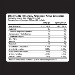 KINGSIZE NUTRITION BCAA + GLUTAMINE POWDER 12 G 20 SAŞE