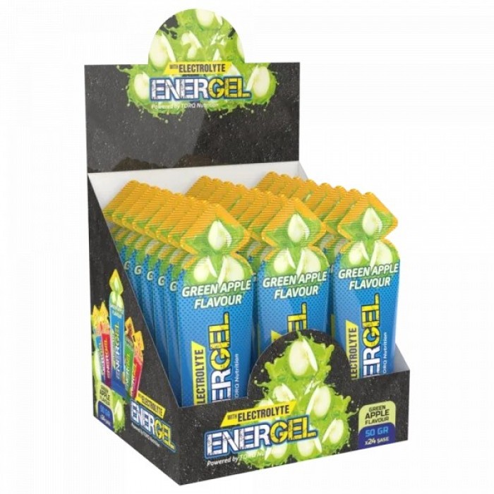 TORQ ELECTROLYTE ENERJİ VE PERFORMANS JELİ 50 GR YEŞİL ELMA - 24 ADET