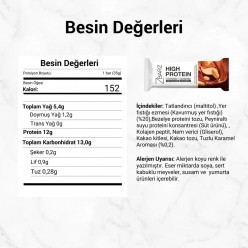 ZBARZ Yer fıstıklı Tuzlu Karamel Aromalı Yüksek Protein bar